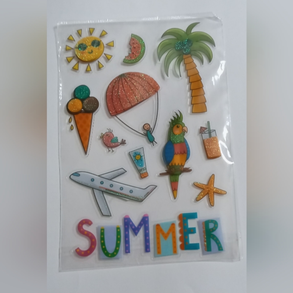 Crafter's Square Paper Craft 12 Summer Pop-Up Stickers